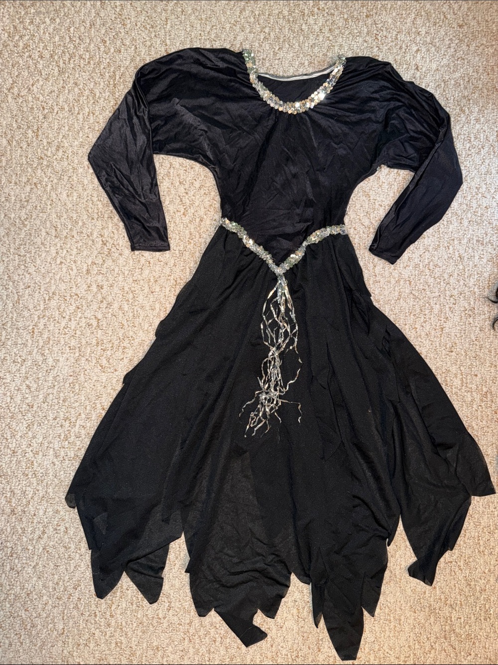 Kids Black Spiderweb Halloween Costume Dress